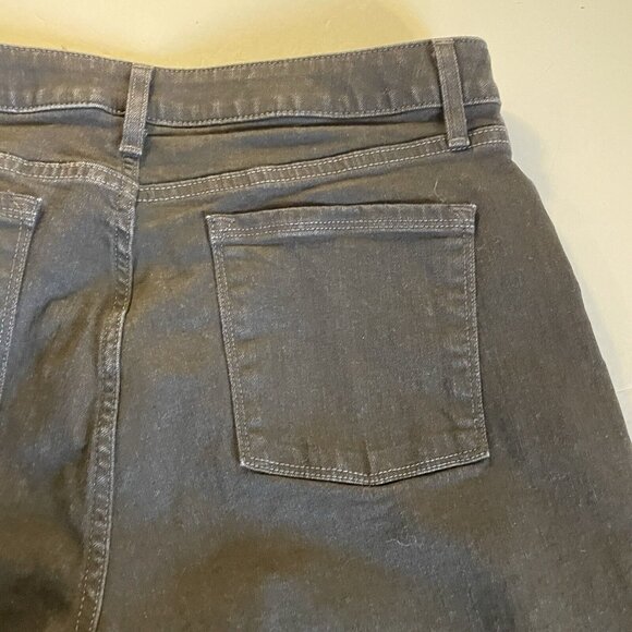 L.L. Bean True Shape Jeans Womens Size 16p Black Straight Leg Classic High Rise - Picture 5 of 9